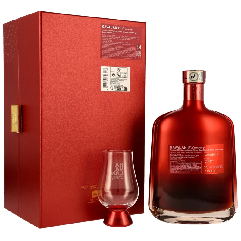Kavalan 15 Jahre 2009/2024 15th Anniversary Oloroso Cask #S090608008A 57,1% 0,7l