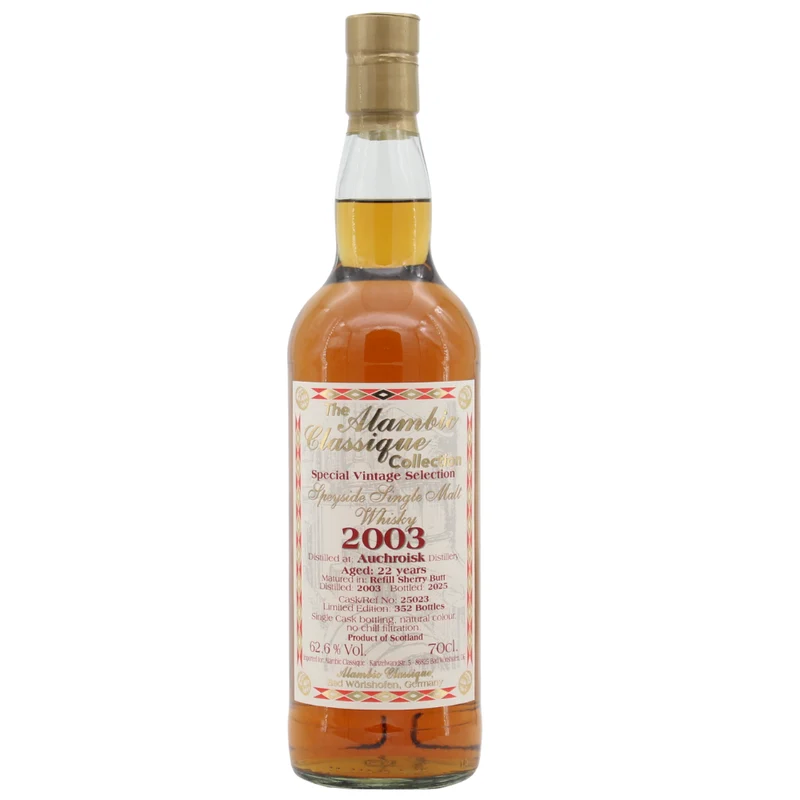 Auchroisk 22 Jahre 2003/2025 Sherry Butt Single Cask #25023 Alambic Classique 62,6% 0,7l