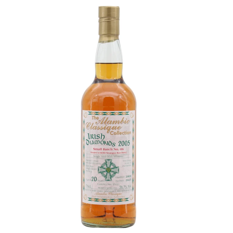 Irish Diamonds 20 Jahre Batch 6 2005/2025 Rum Single Cask #25021 Alambic Classique 58,7% 0,7l