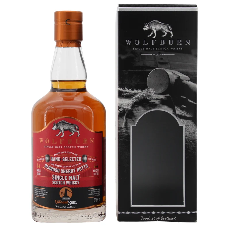 Wolfburn 10 Jahre Vibrant Stills Oloroso Sherry Butts 57,8% 0,7l