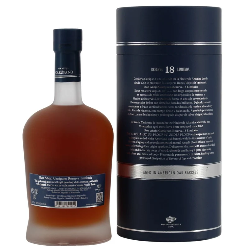 Ron Anejo Carupano Reserva Limitada 18 Jahre 40% 0,7l