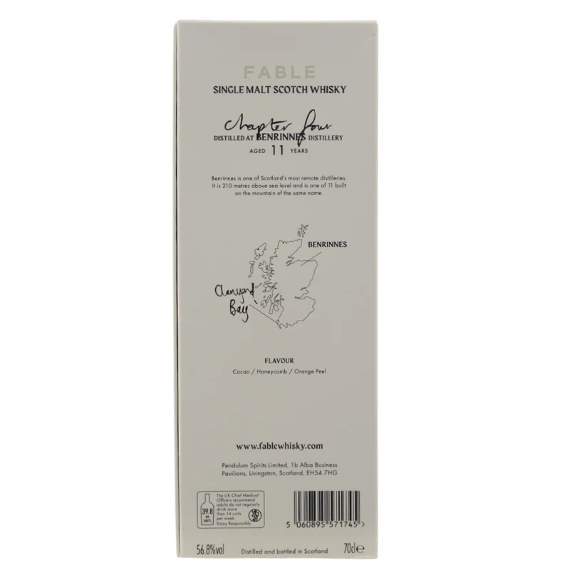 Benrinnes 11 Jahre 2011/2023 Fable Whisky Chapter 4 Bay Cask #309386 56,8% 0,7l