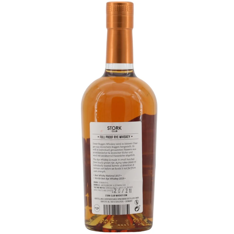 Stork Club Full Proof Rye Whiskey 55% 0,5l