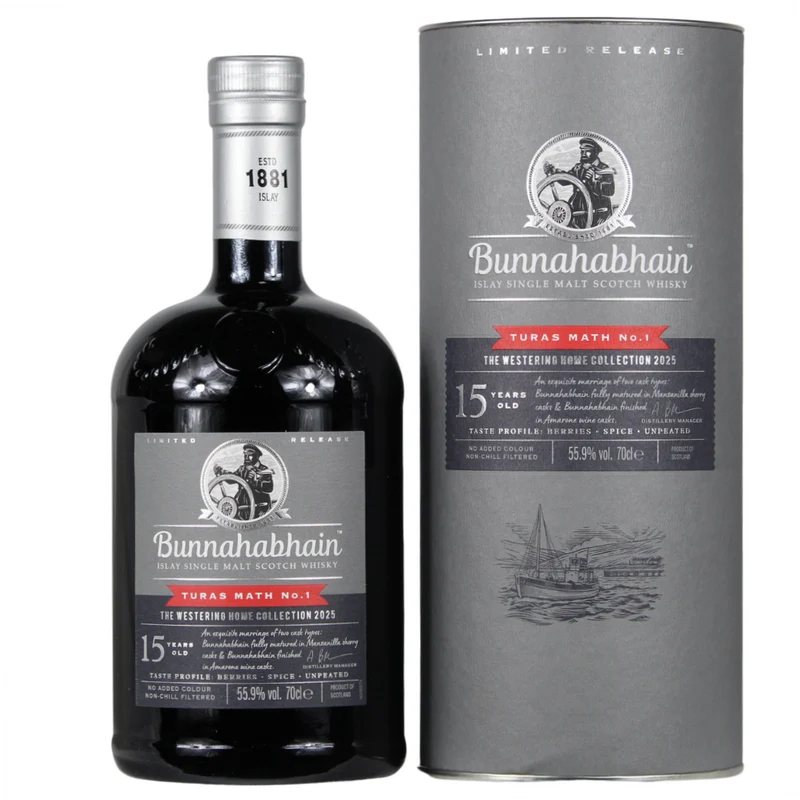 Bunnahabhain 15 Jahre Turas Math No. 1 The Westering Home Collection 2025 55,9% 0,7l