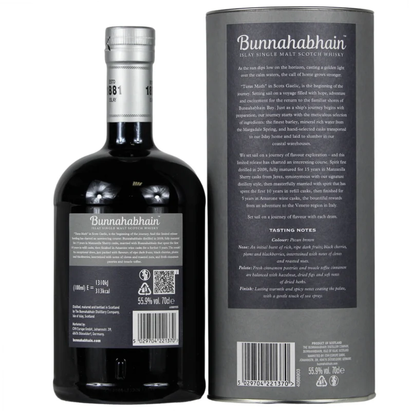 Bunnahabhain 15 Jahre Turas Math No. 1 The Westering Home Collection 2025 55,9% 0,7l