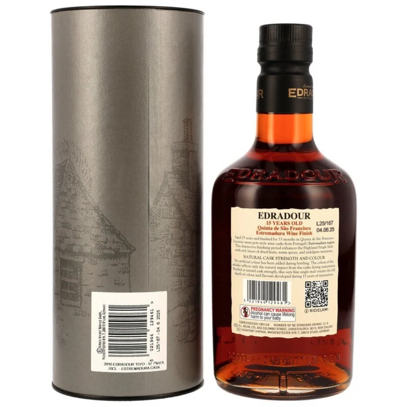 Edradour 2010/2025 15 Jahre Quinta de Sao Francisco Estremadura Wine Casks Finish 57,7% 0,7l