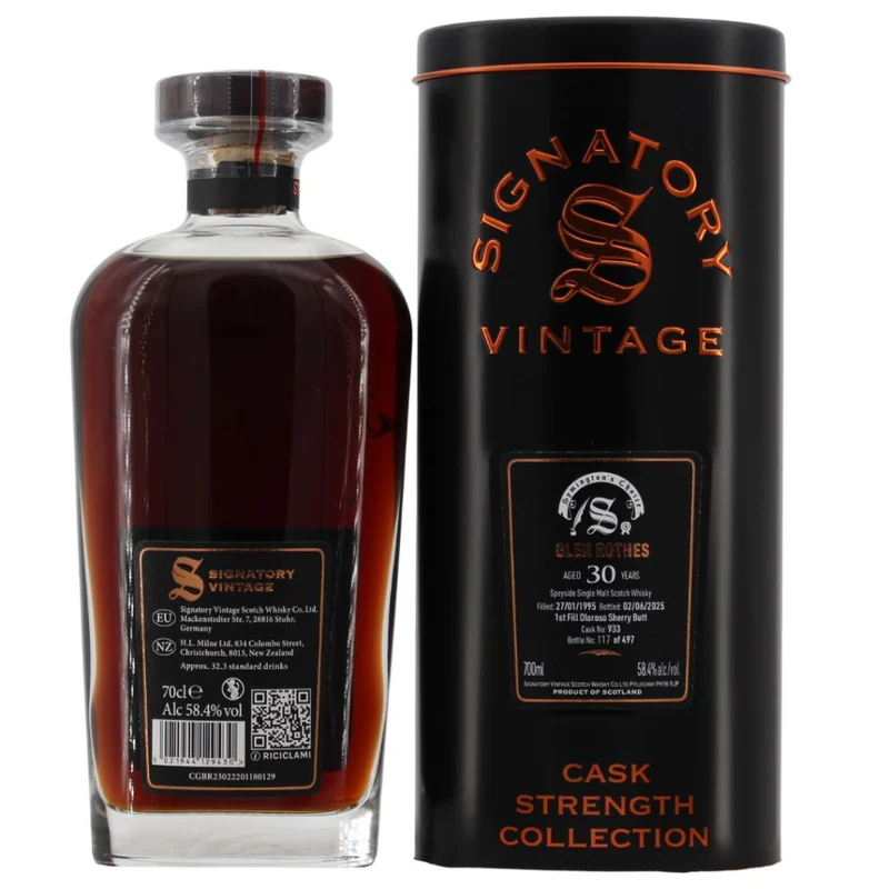 Glenrothes 30 Jahre SV 1st Fill Oloroso Sherry Butt #933 58,4% 0,7l