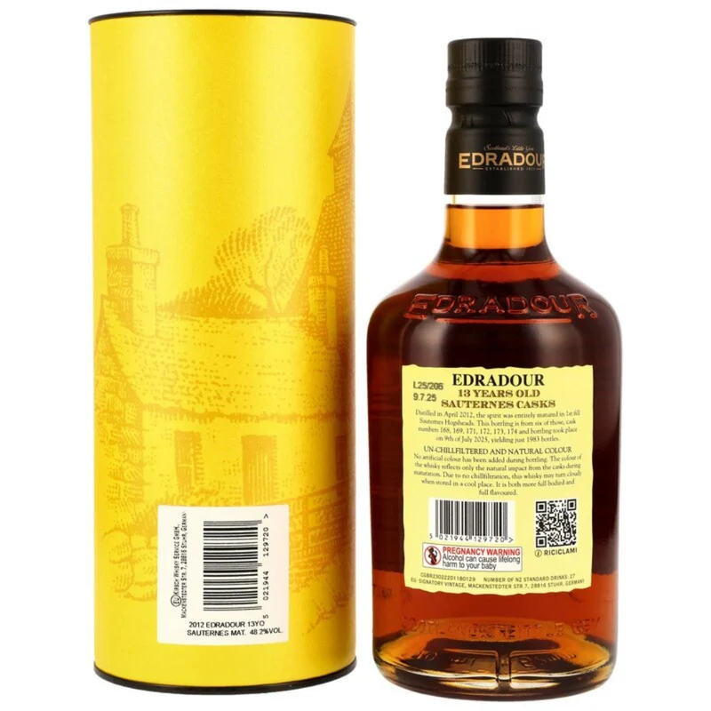 Edradour 2012/2025 13 Jahre 1st Fill Sauternes Hogsheads #168, 169, 171, 172, 173, 174 Small Batch 48,2% 0,7l