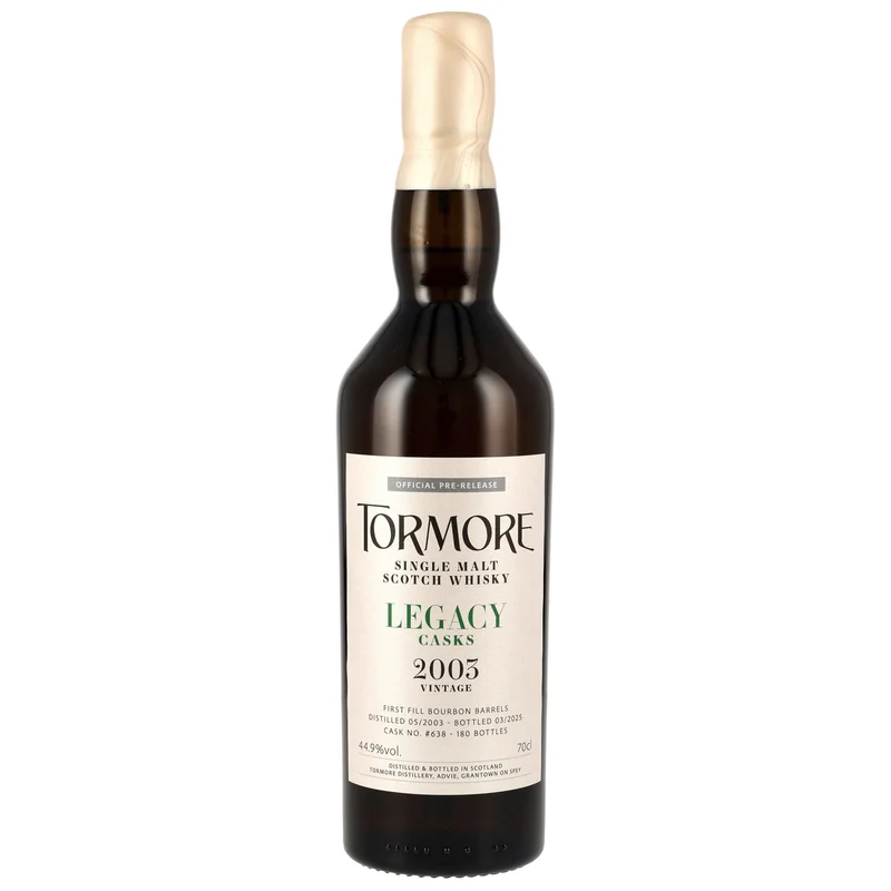 Tormore 2003/2025 21 Jahre Legacy Series Bourbon Single Cask #638 44,9% 0,7l