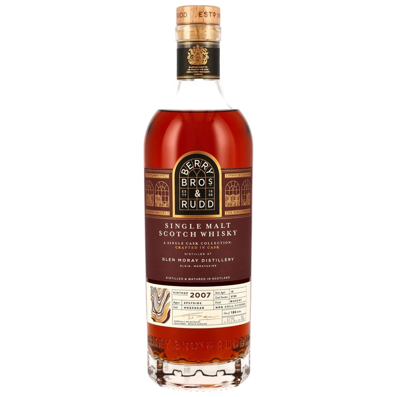Glen Moray 2007/2025 18 Jahre Berry Bros & Rudd Muscat Finish #5780 57,2% 0,7l