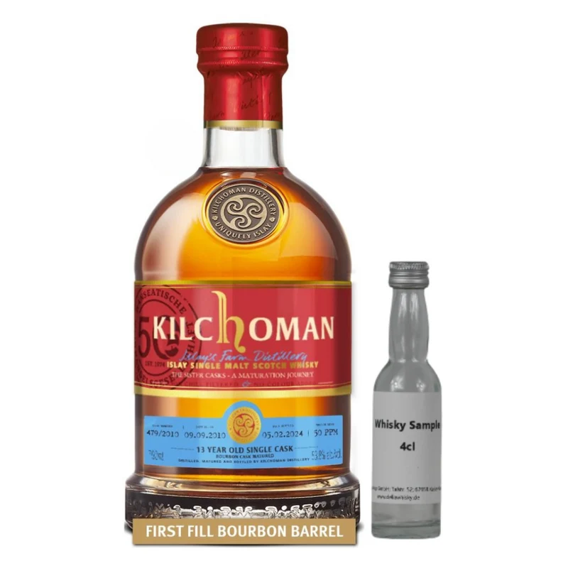 SAMPLE 4cl Kilchoman 2010/2024 1st Fill Bourbon Sister Cask 2 479/2010 53,8%