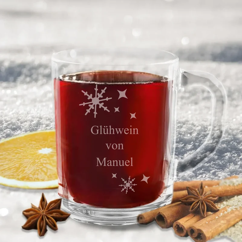 Glühweinbecher /Glühweintasse mit Gravur und Namen personalisiert