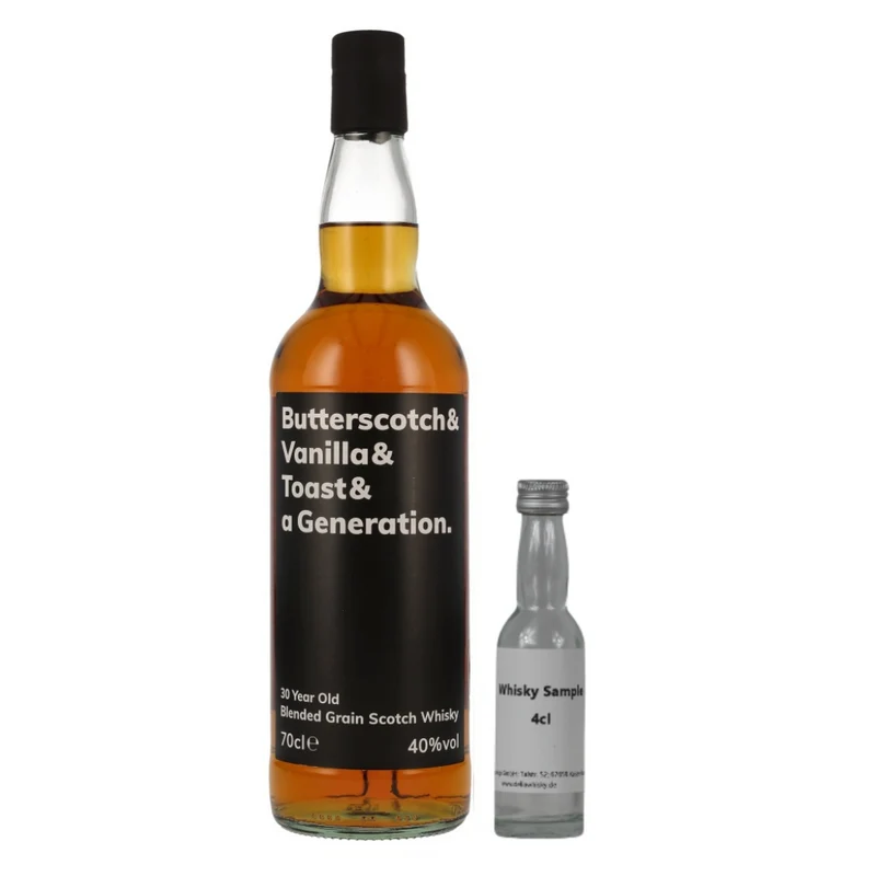 SAMPLE 4cl Butterscotch & Vanilla & Toast & a Generation 30 Jahre Blended Grain 40%