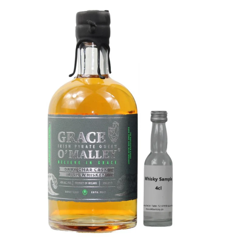 SAMPLE 4cl Grace O'Malley Dark Char Cask Irish Whiskey 42%