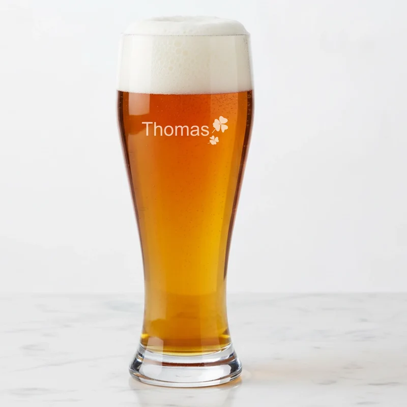 Graviertes Weizenbierglas für Genießer mit Name