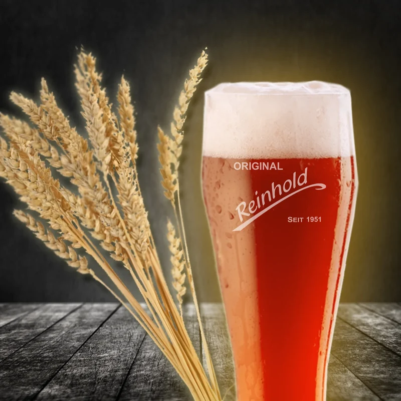 Weizenbierglas mit deinem Namen und Geburtsjahr graviert