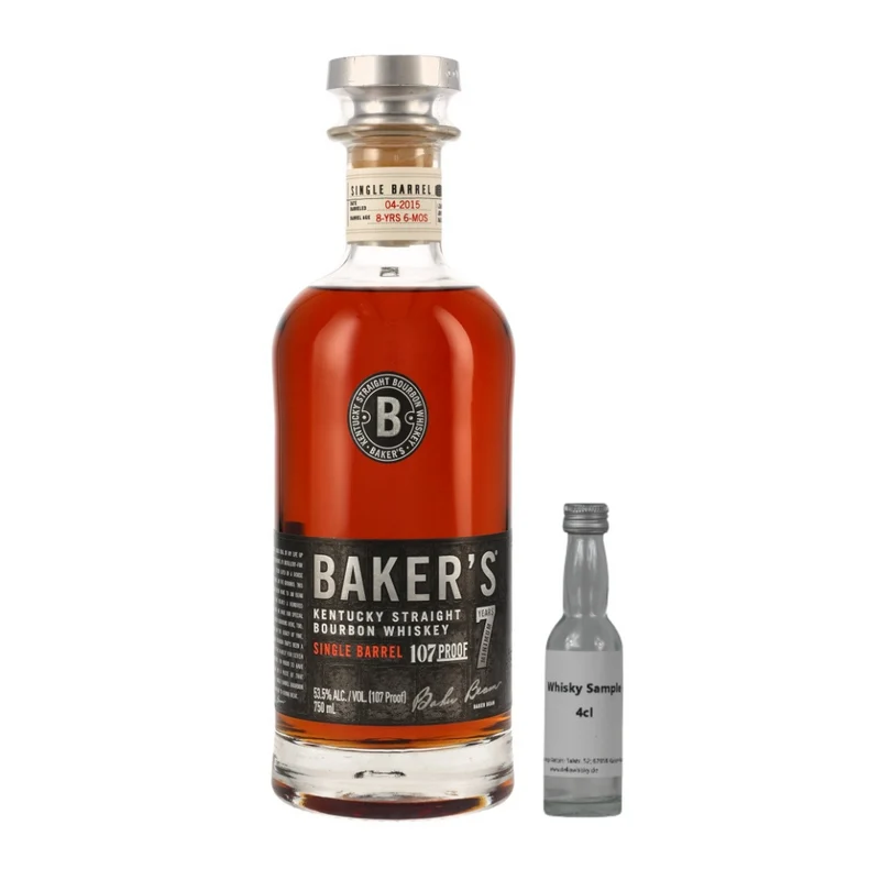 SAMPLE 4cl Baker's 7 Jahre Single Barrel Kentucky Straight Bourbon 53,5%