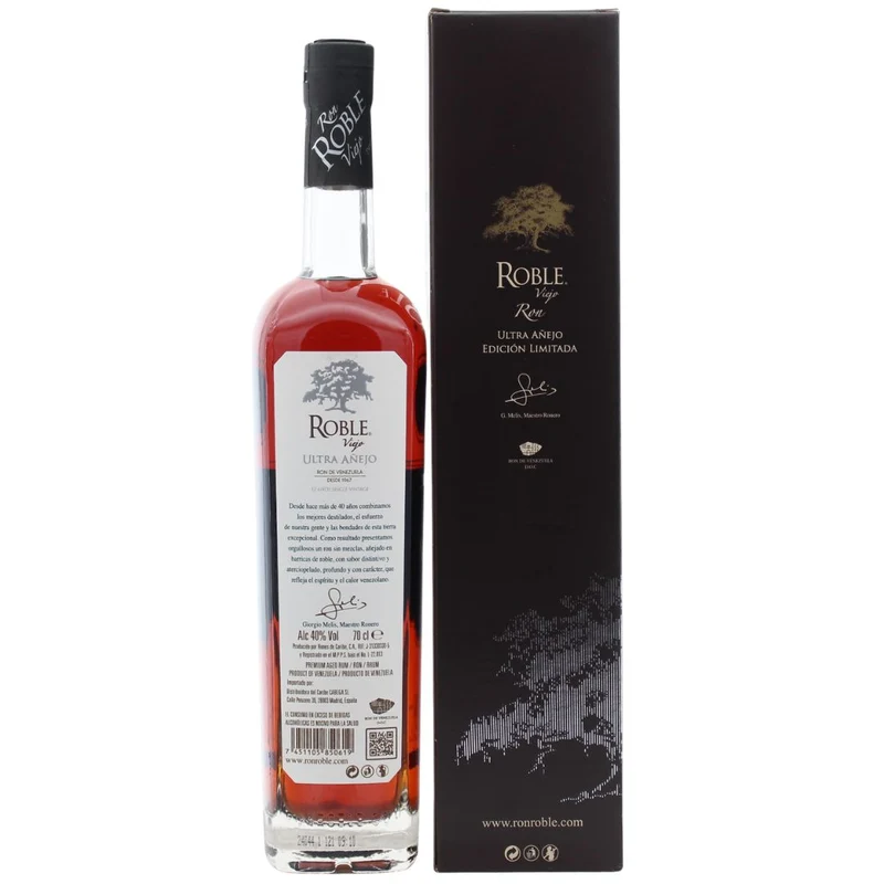 Ron Roble Ultra Anejo 12 Jahre Single Vintage Rum DOC 40% 0,7l