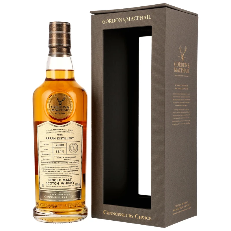 Arran 15 Jahre 2009/2025 Connoisseurs Choice G&M Cask #76 58,1% 0,7l