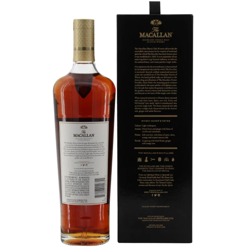Macallan 18 Jahre Sherry Oak Cask 2018 Release 43% 0,7l