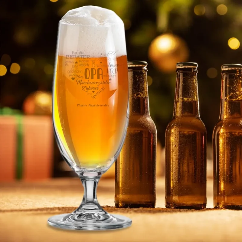 Tolles Bierglas mit individueller Gravur für Freunde und Familie