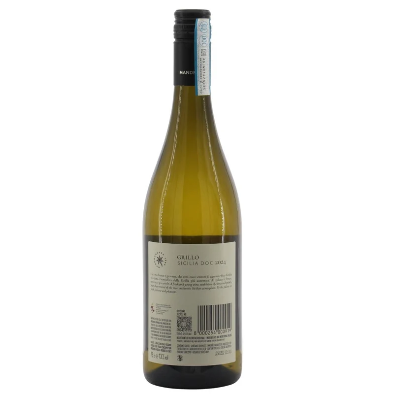 Grillo Sicilia DOC Vendemmia 2024 Mandrarossa 13% 0,75l