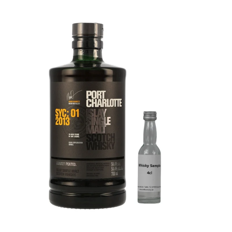 SAMPLE 4cl Port Charlotte 10 Jahre SYC:01 2013 Heavily Peated 54,4%