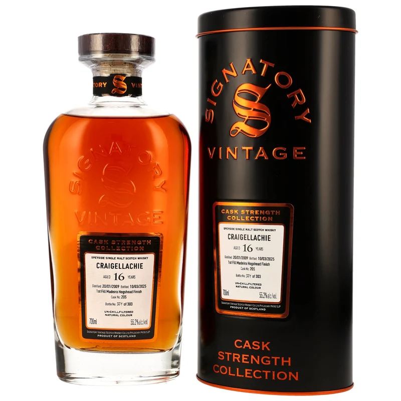 Craigellachie 16 Jahre 09/25 SV 1st Fill Madeira Hogshead 55,2% 0,7l