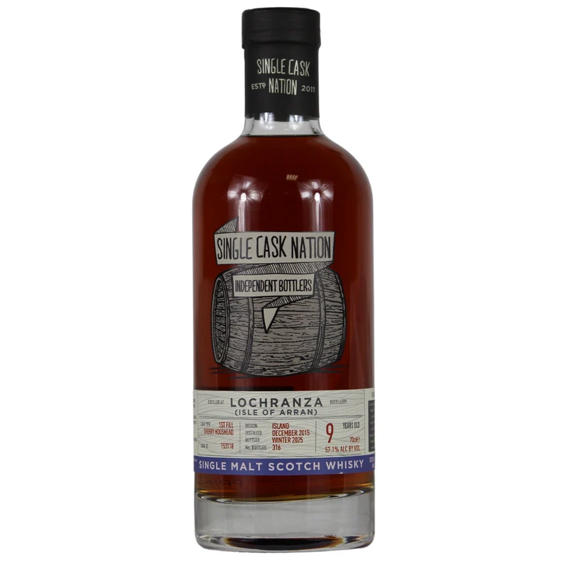 Lochranza 9 Jahre 1st Fill Sherry Hogshead Single Cask Nation 57,1% 0,7l