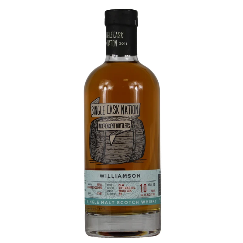 Williamson 10 Jahre Refill Recharred Hogshead Single Cask Nation 56,3% 0,7l