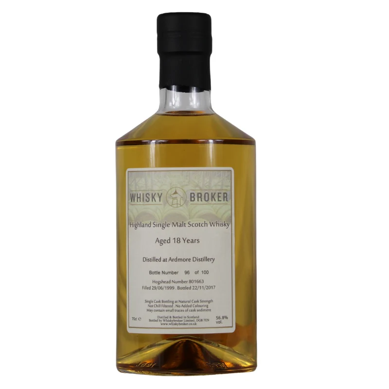 Ardmore 18 Jahre 1999/2017 Whisky Broker 56,8% 0,7l