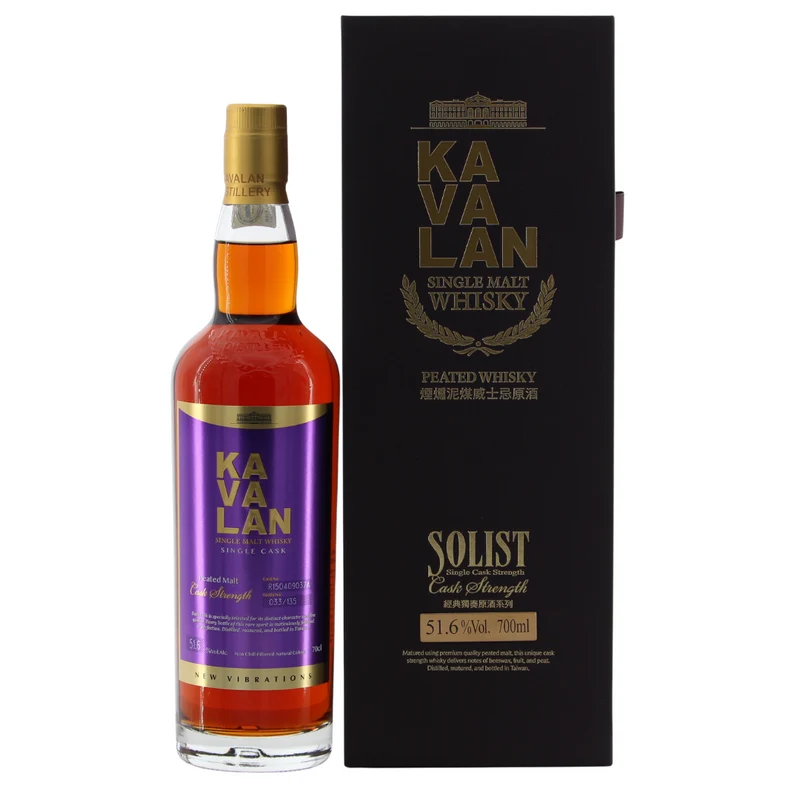 Kavalan 8 Jahre 2015/2023 Solist Peated Single Cask Strength 51,6% 0,7l