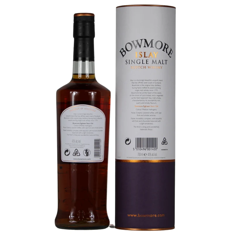 Bowmore 18 (alte Abfüllung in Tube vor 2014) 43% 0,7l
