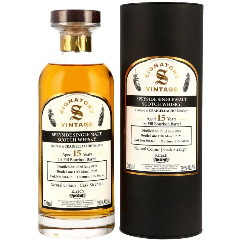 Craigellachie 15 Jahre 2009/2025 SV 1st Fill Bourbon Barrel #306167 59,5% 0,7l