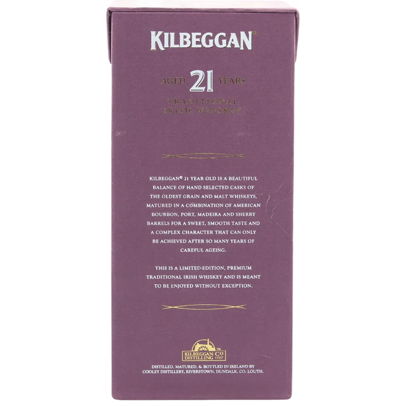 Kilbeggan 21 Jahre Traditional Irish Whisky 40% 0,7l