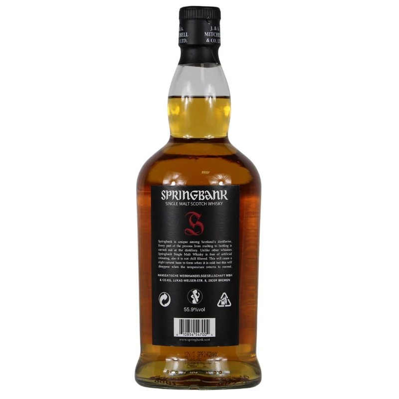 Springbank 12 Jahre Cask Strength (25/29) 55,9% 0,7l