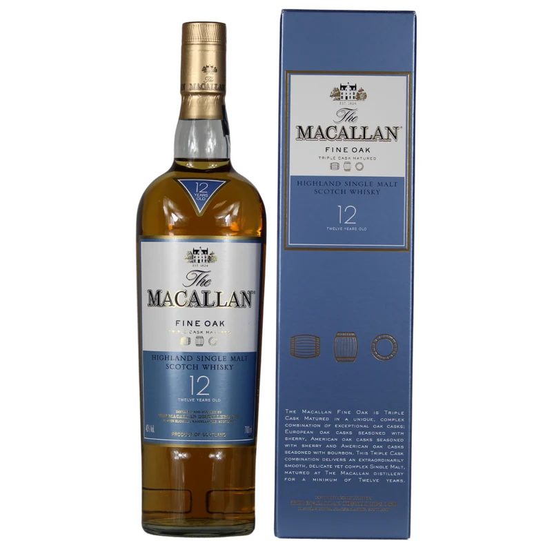 Macallan 12 Jahre Fine Oak Triple Cask Matured (alte Ausführung) 40% 0,7l