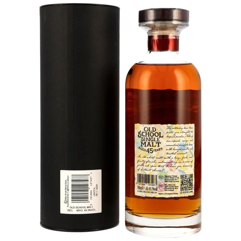 Old School Single Malt 45 Jahre SV 43,3% 0,7l