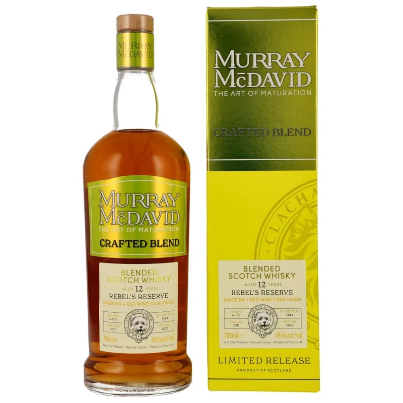 Rebels Reserve Crafted Blend 12 Jahre Blended Scotch Whisky Murray McDavid 49,5% 0,7l