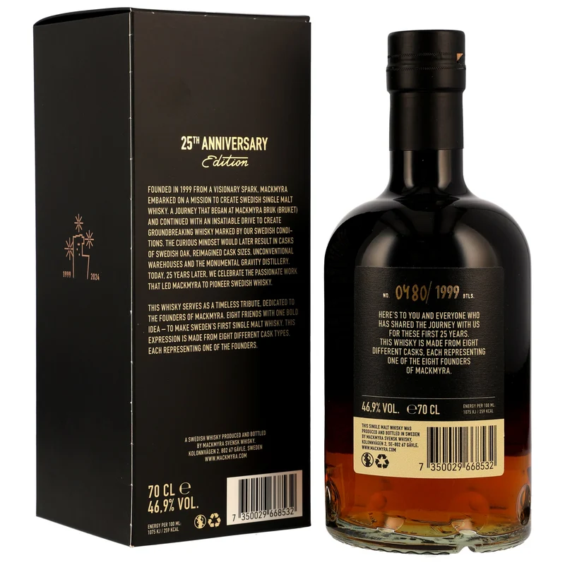 Mackmyra Pionjär 25th Anniversary 46,9% 0,7l