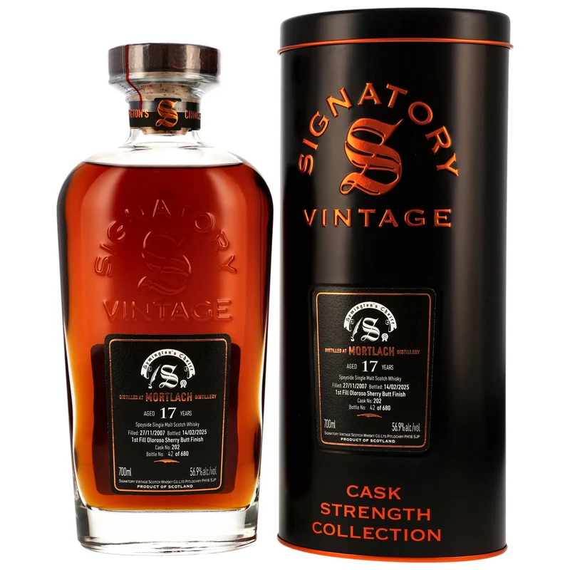 Mortlach 17 Jahre 2007/2025 SV Symingtons Choice Cask #202 56,9% 0,7l