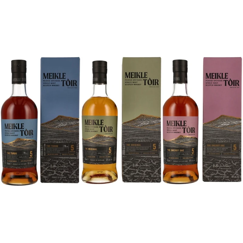 Meikle Tòir Turbo 2024 Sampleset Peated ~49,4% 3x4cl