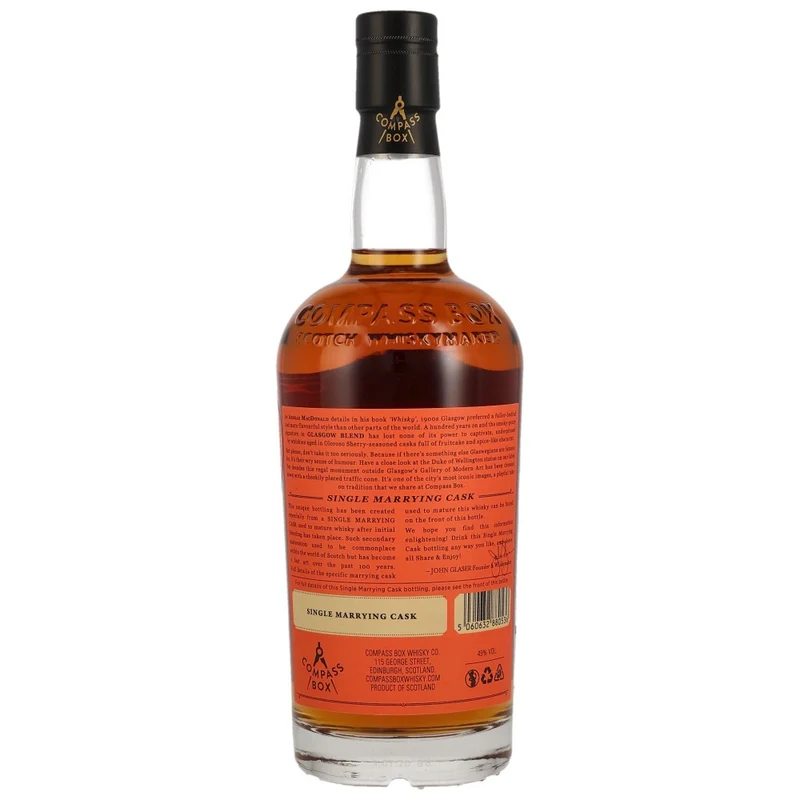 Glasgow Blend Single Marrying Cask #500018 Compass Box 49% 0,7l