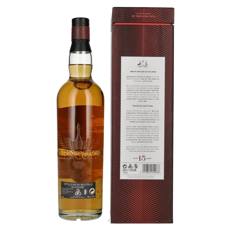 Glengoyne 15 Years Old Highland Single Malt Scotch Whisky 43% Vol. 0,7l in Geschenkbox