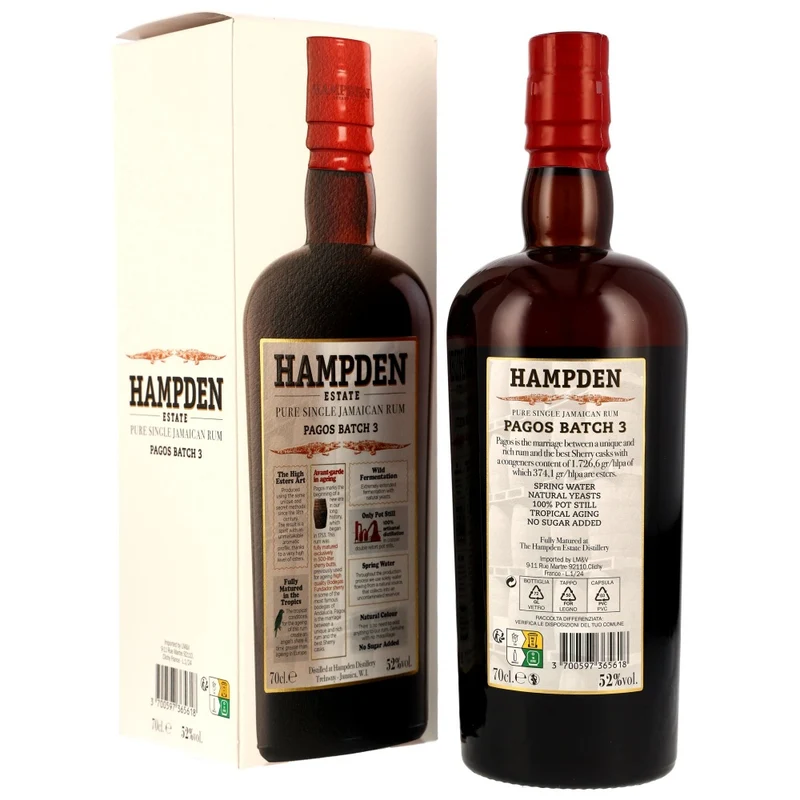 Hampden Pagos Jamaika Rum Sherry Butts 2024 52% 0,7l