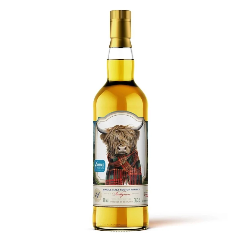 Inchgower 14 Jahre Animals of Scotland 11 Malaga Cask #812842 Caskhound 56,3% 0,7l