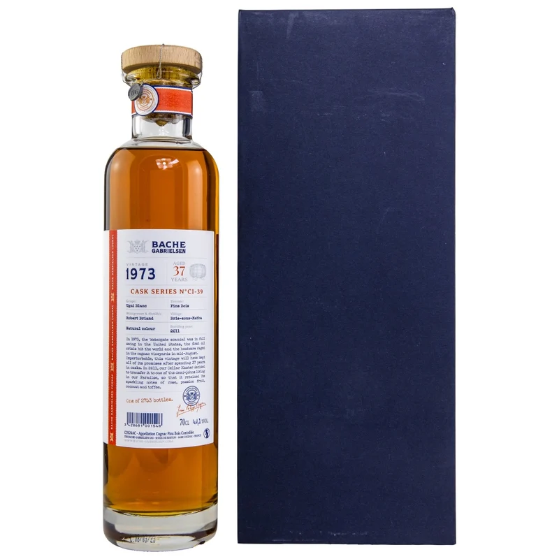 Bache-Gabrielsen 37 Jahre Cognac Vintage 1973 41,2% 0,7l