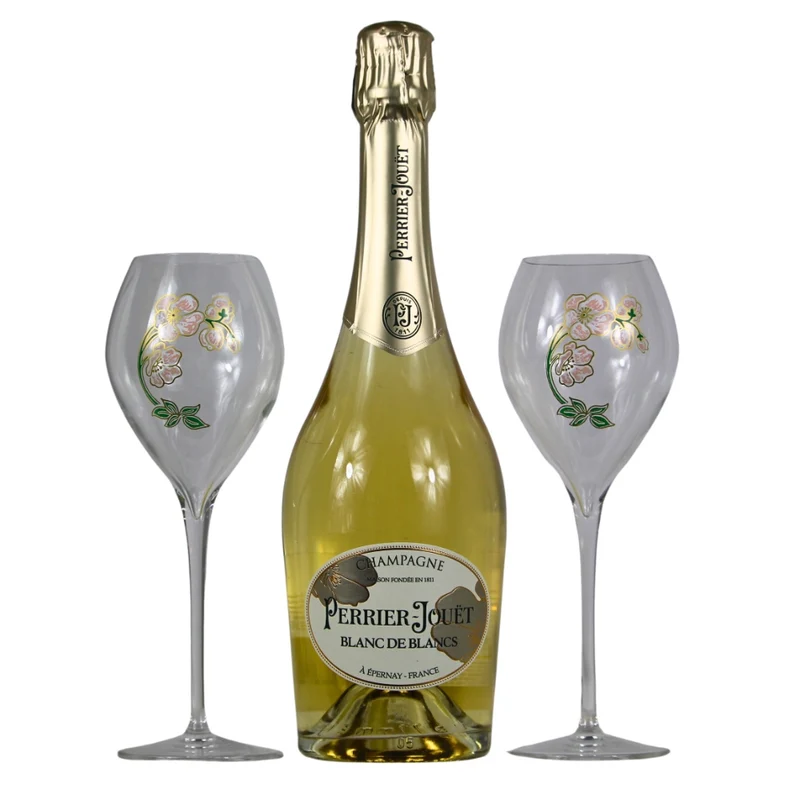 Perrier Jouet Blanc De Blancs Champagner 12% 0,75l + 2 Gläser