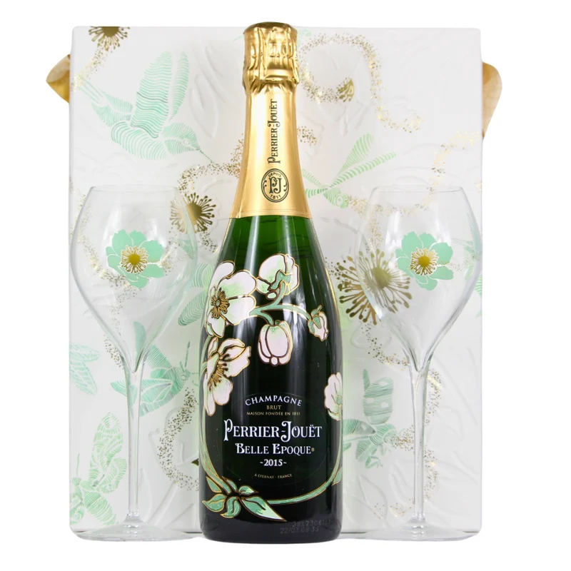Perrier Jouet Belle Epoque 2015 Brut Champagner 12,5% 0,75l + 2 Gläser
