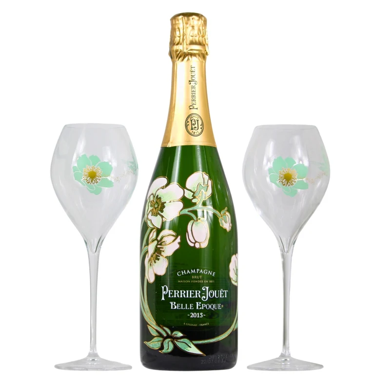 Perrier Jouet Belle Epoque 2015 Brut Champagner 12,5% 0,75l + 2 Gläser